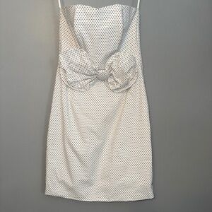 EUC Kirribilla San Francisco Strapless Polka Dot Sheath Dress Size 4